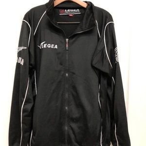 Men's Legea Soccer Zipper Training Jacket Black